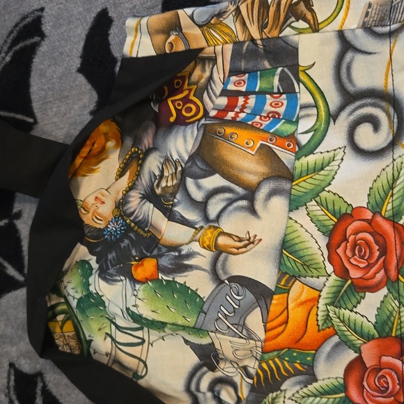 NWOT Mexican warrior skull pinup rockabilly psychobilly retro bra crop top L/XL - Picture 5 of 6